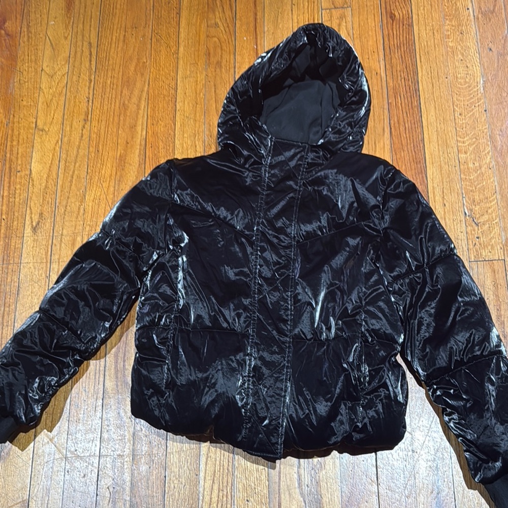 Black Hooded Puffer Jacket